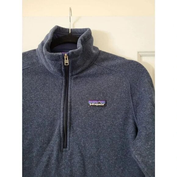 Patagonia Women Better Sweater Fleece Lined Navy pullover in Sz M 1/4 Zip - Picture 3 of 10